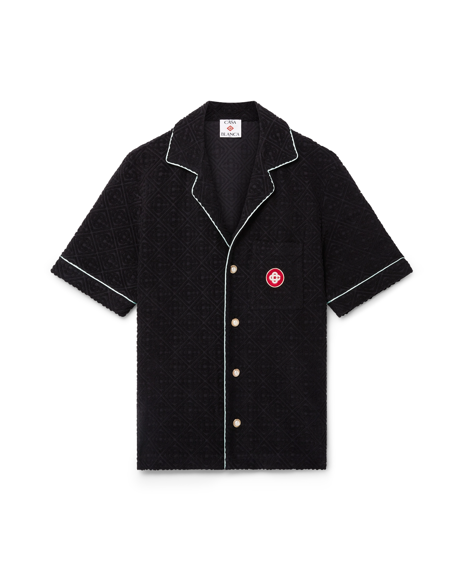 Monogram Jacquard Short Sleeve Towelling Shirt