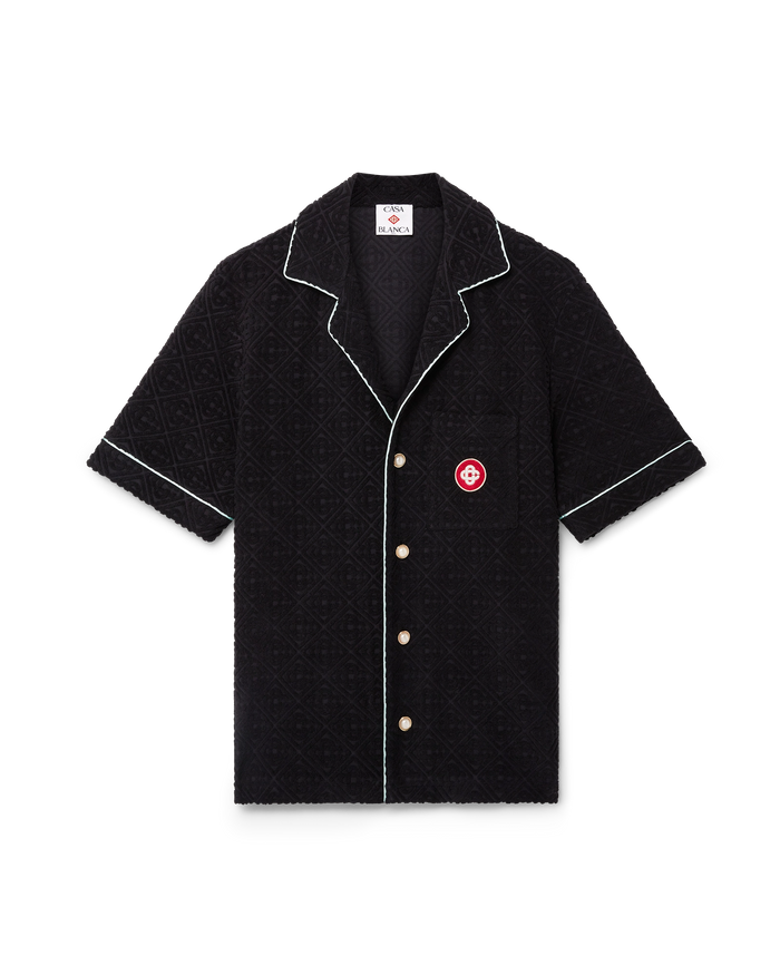 Monogram Jacquard Short Sleeve Towelling Shirt – Casablanca Monogram Jacquard Short Sleeve Towelling Shirt – Casablanca