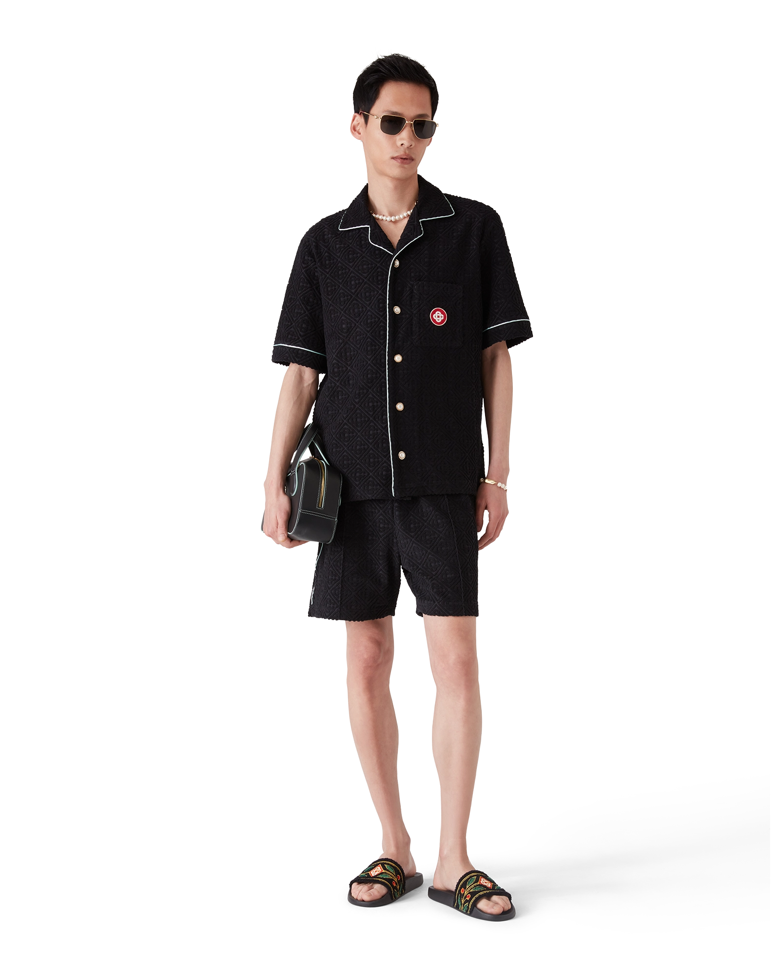 Monogram Jacquard Short Sleeve Towelling Shirt