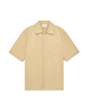 Cotton Monogram Jacquard Short Sleeve Shirt