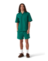 Cotton Monogram Short Sleeve Jacquard Shirt