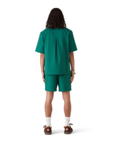 Cotton Monogram Short Sleeve Jacquard Shirt