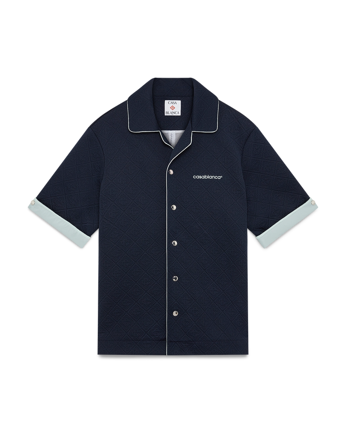 Monogram Jacquard Knit Short Sleeve Shirt – Casablanca