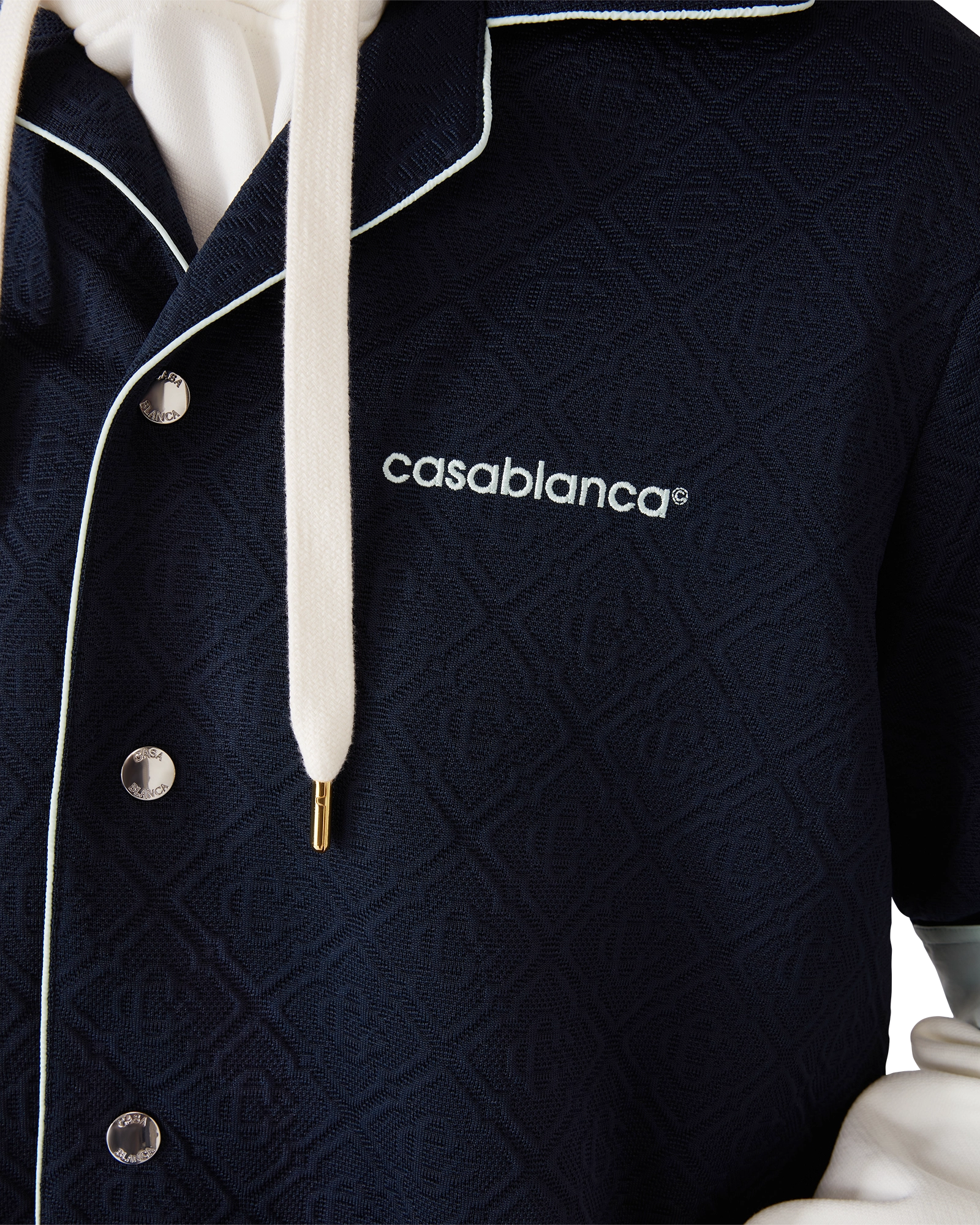 Monogram Jacquard Knit Short Sleeve Shirt