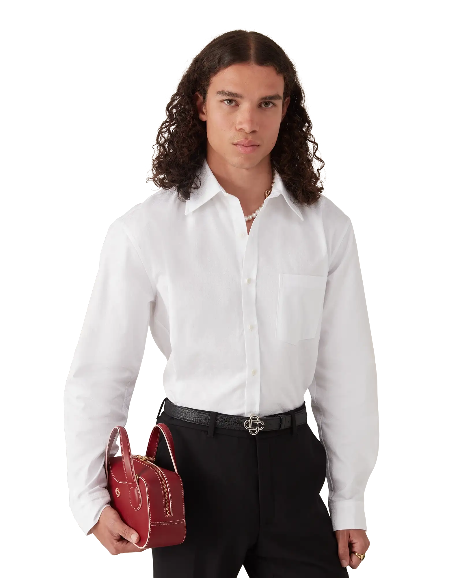 Cotton Monogram Jacquard Oxford Shirt