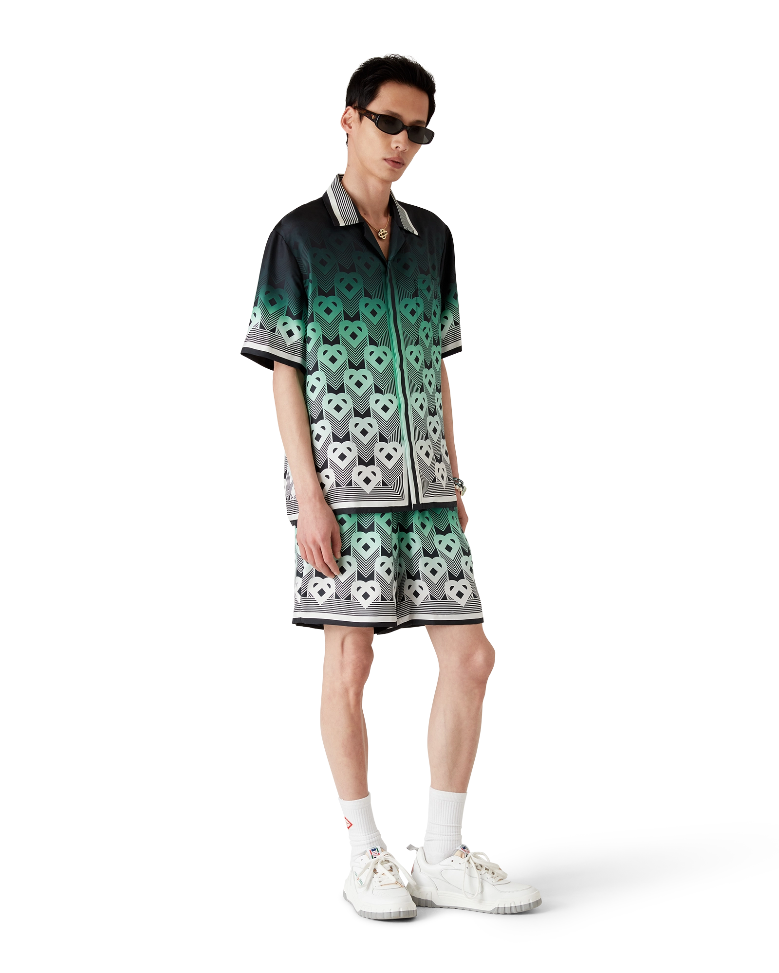 Gradient Monogram Silk Shorts