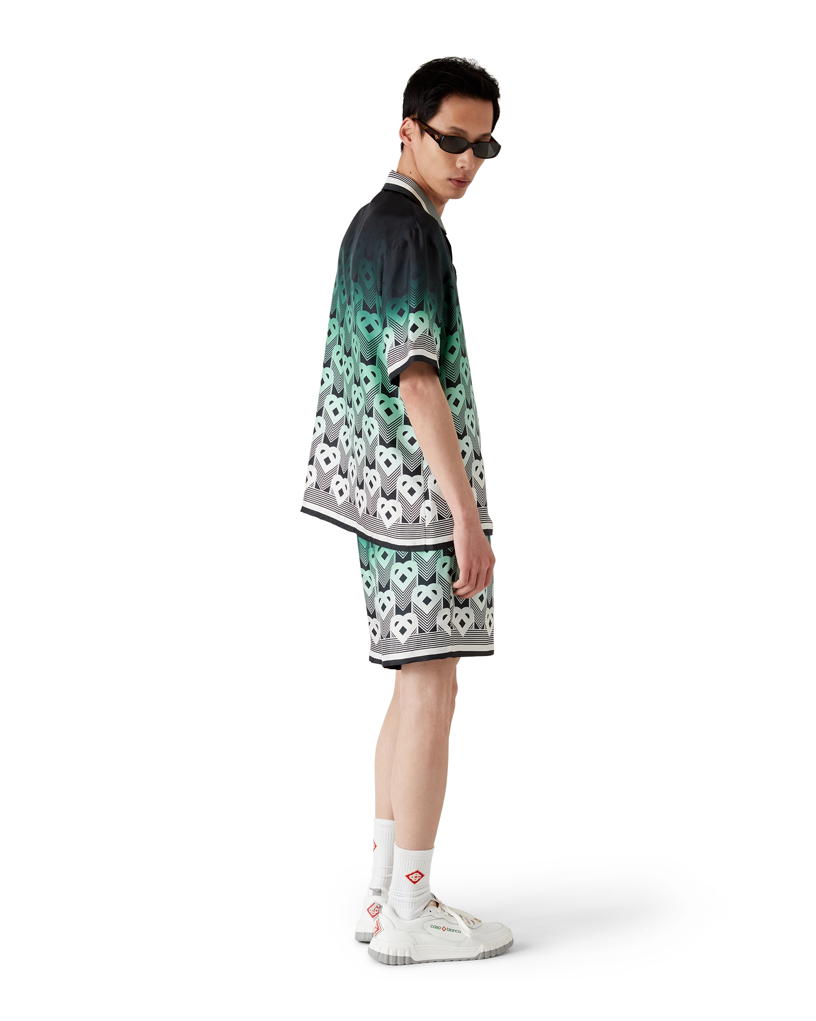 Gradient Monogram Silk Shorts