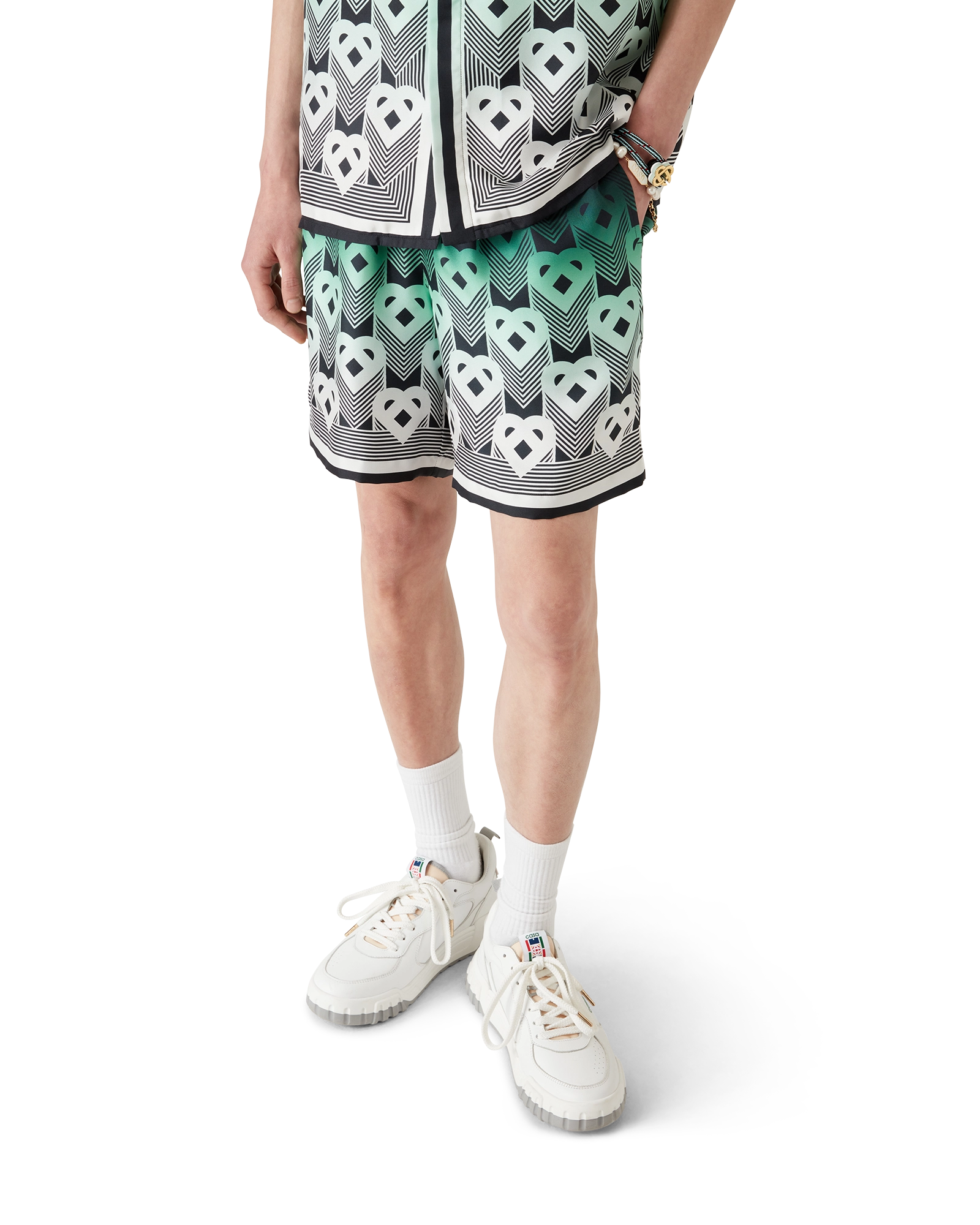 Gradient Monogram Silk Shorts