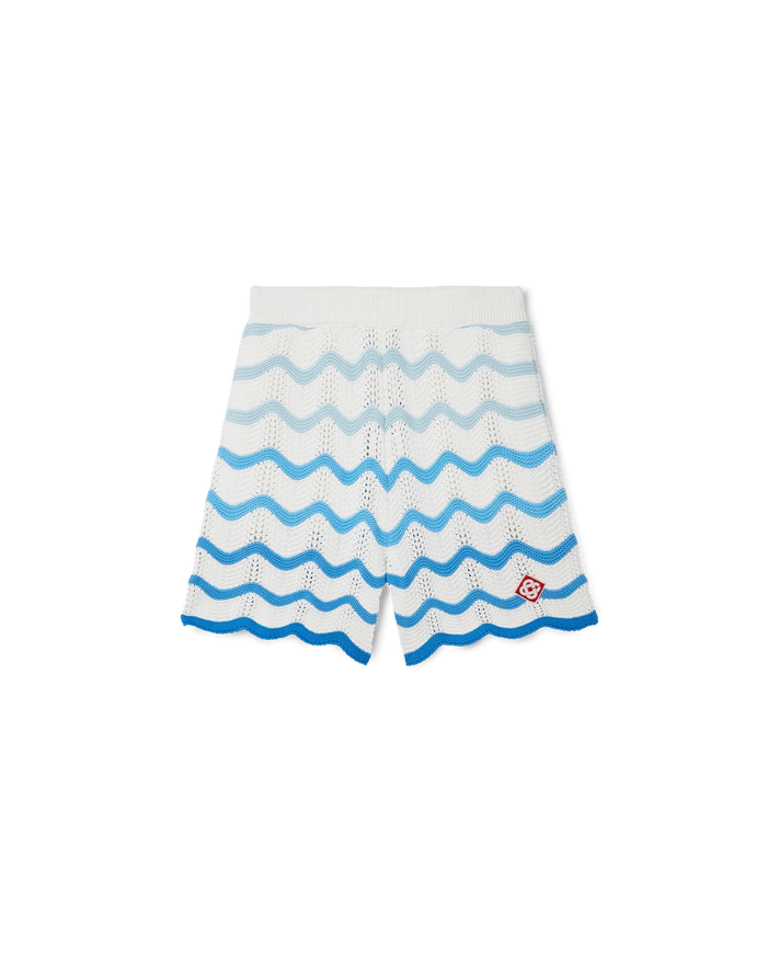 Wavy Gradient Crochet Shorts