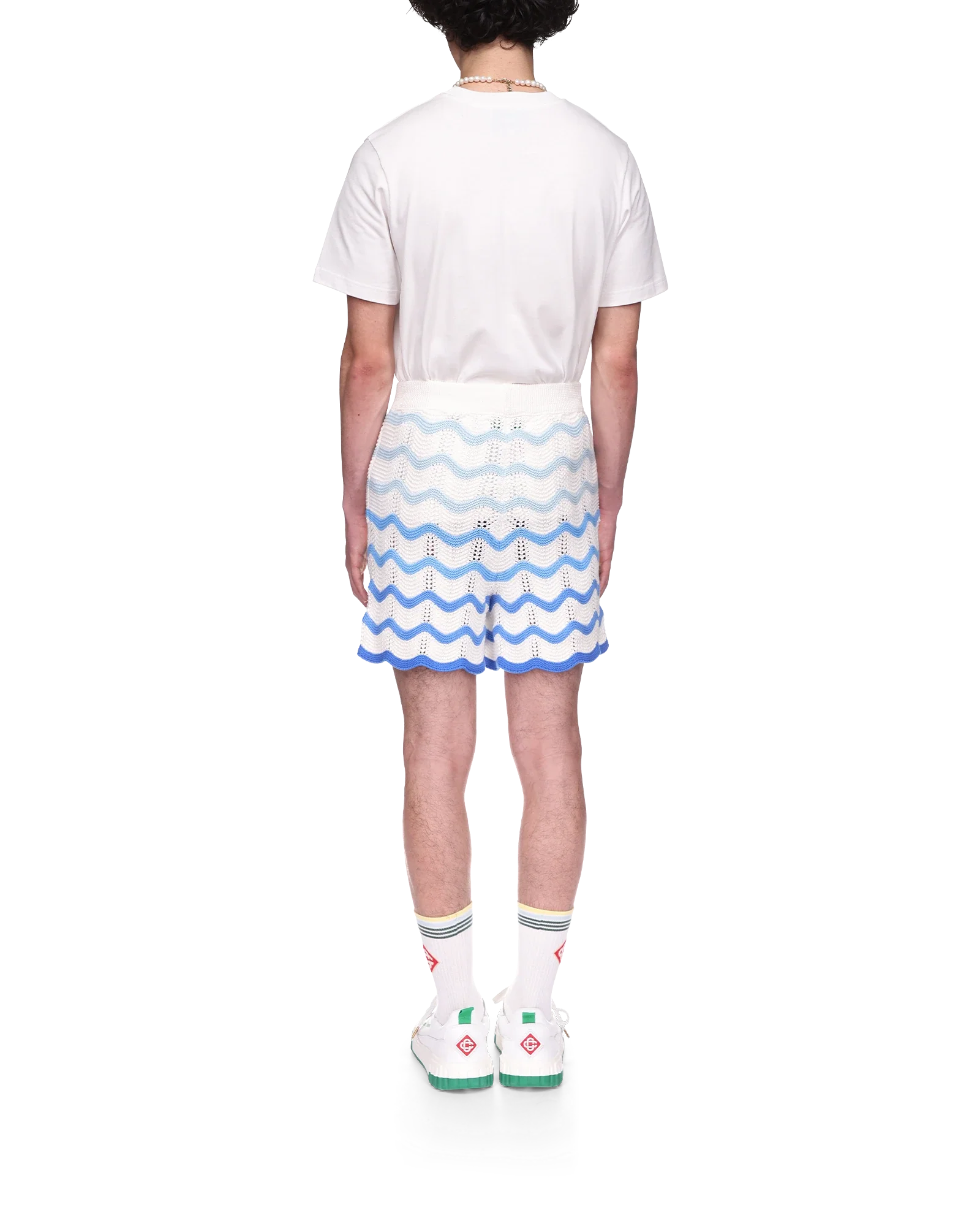 Wavy Gradient Crochet Shorts