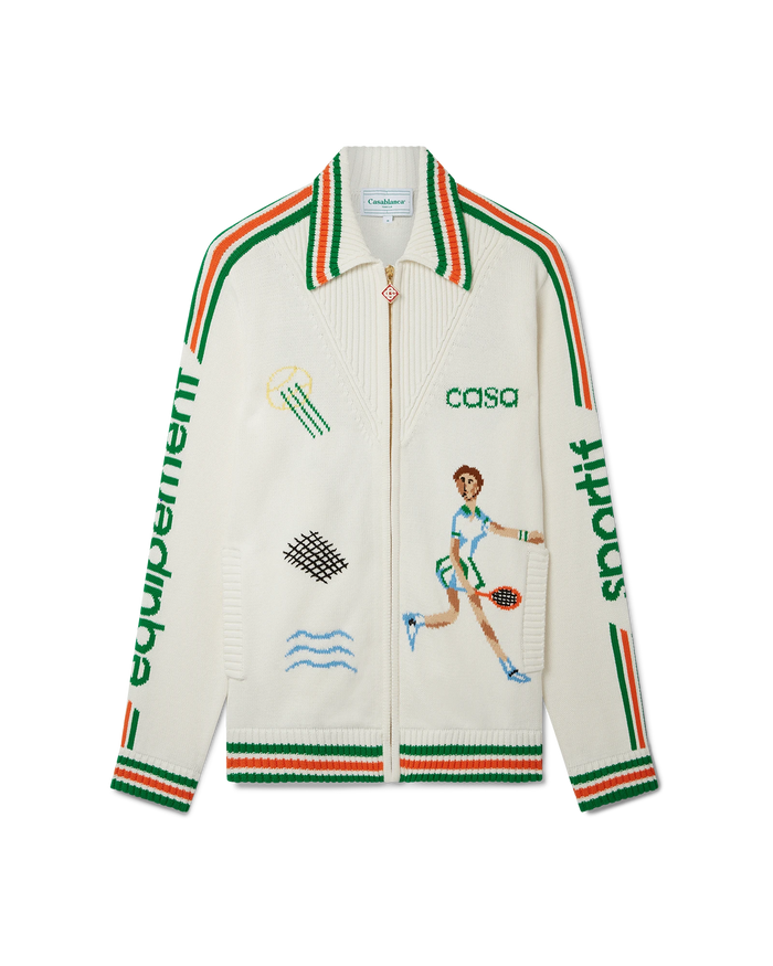 Le Jeu Intarsia Knit Jacket | Casablanca Paris Le Jeu Intarsia Knit Jacket | Casablanca Paris