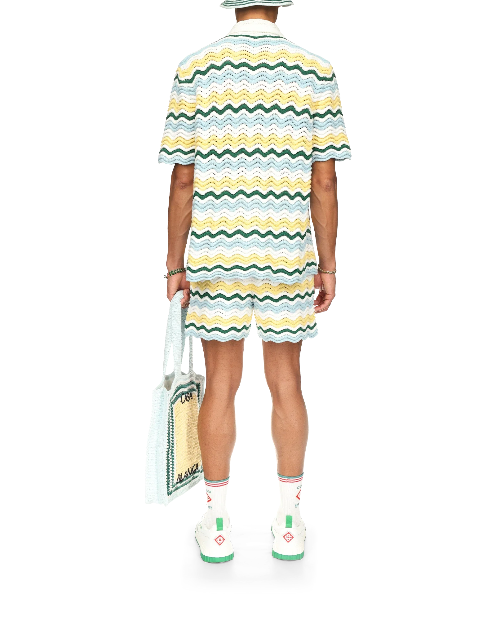 Wavy Short Sleeve Boucle Shirt