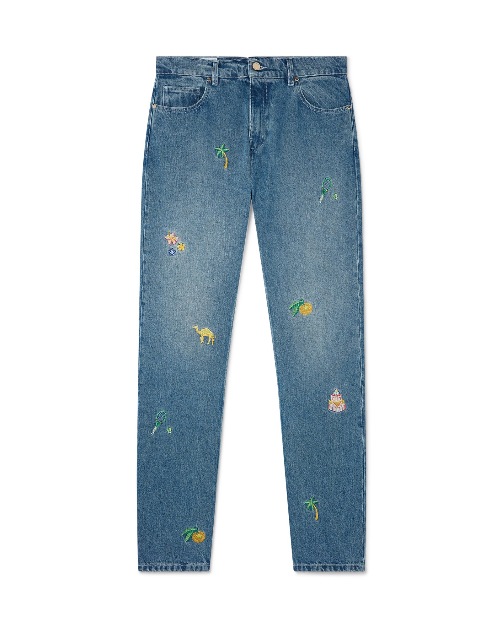 Motif Denim Jeans
