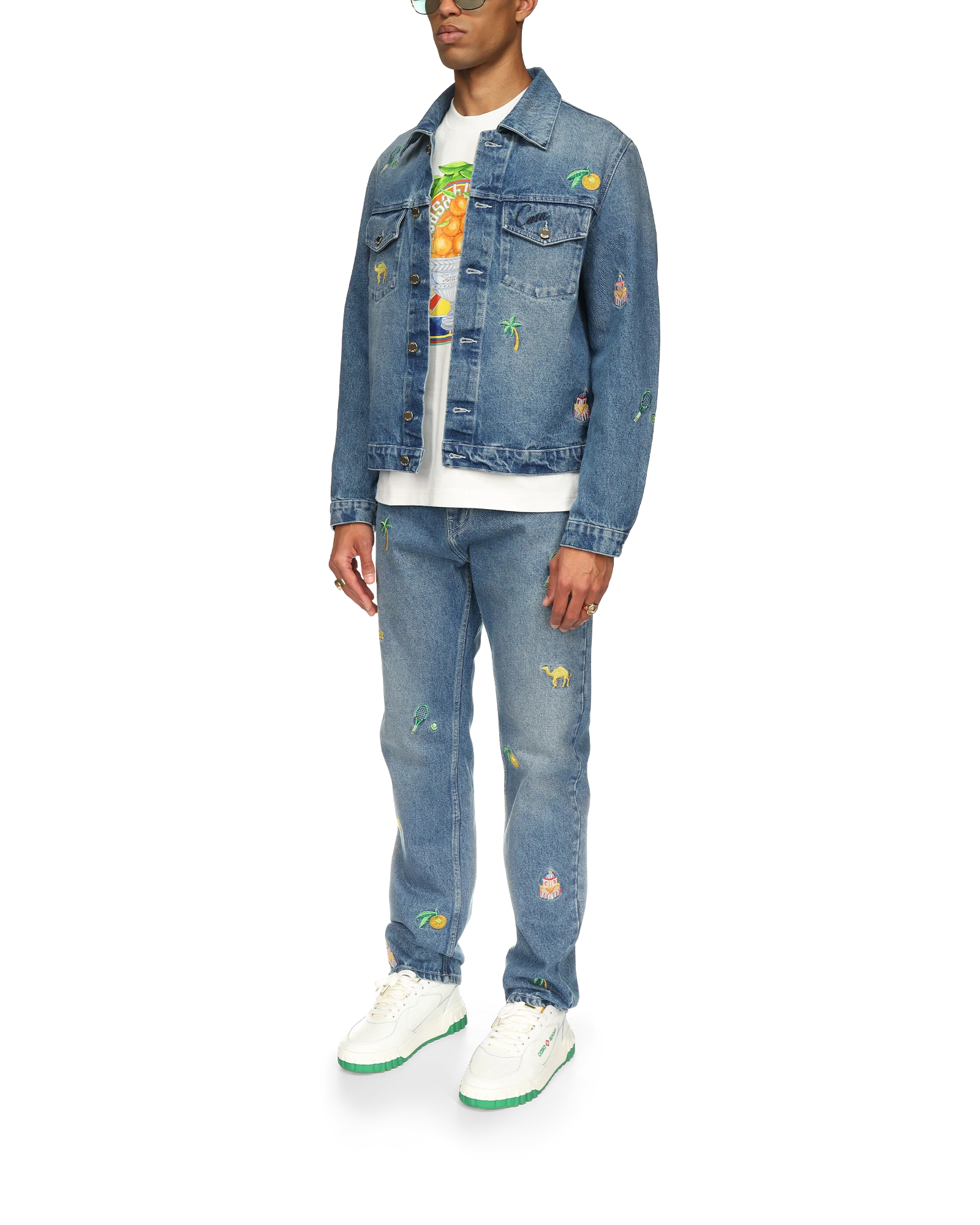 Motif Denim Jeans