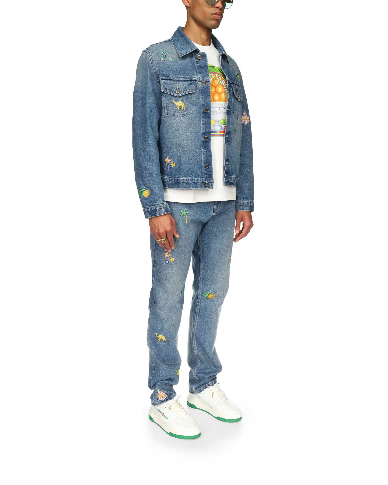 Motif Denim Jeans