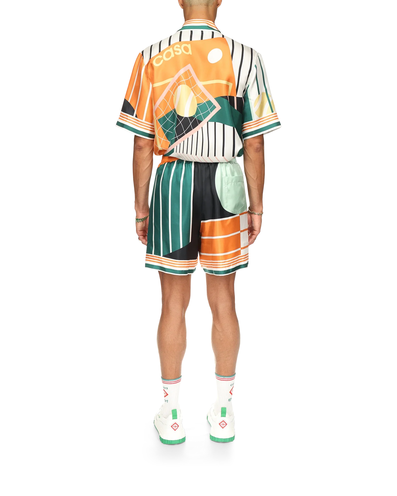 Court Abstrait Silk Shorts