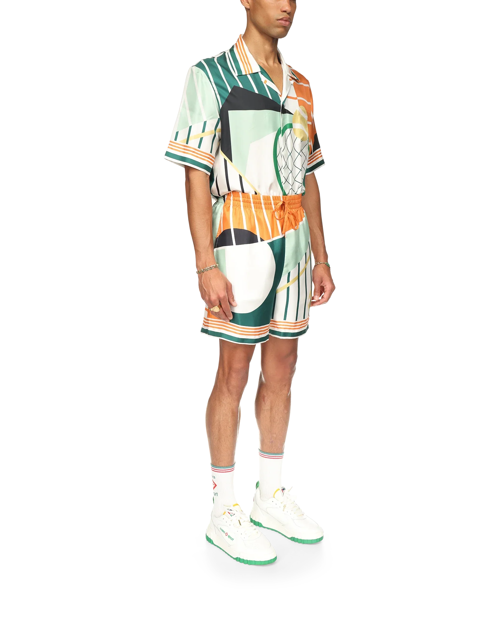 Court Abstrait Silk Shorts