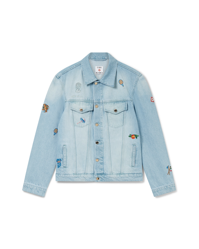 Embroidered Motif Denim Jacket