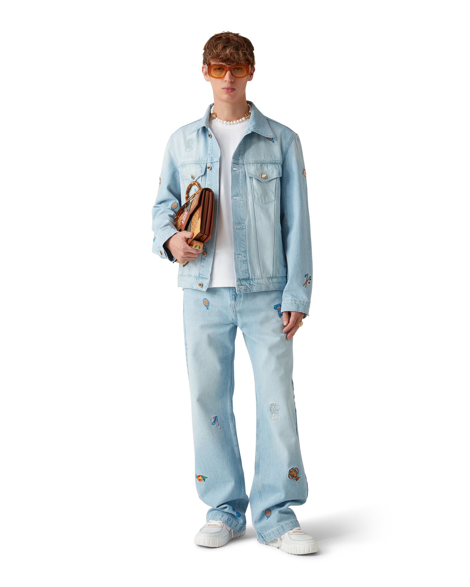Embroidered Motif Denim Jacket