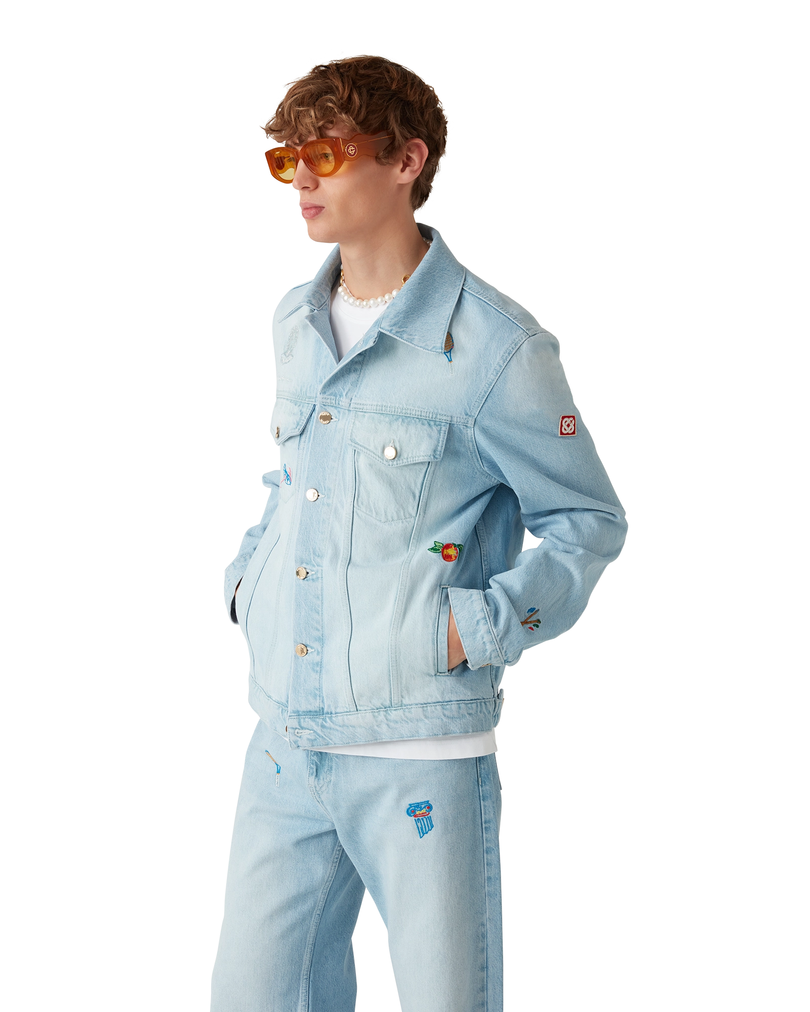 Embroidered Motif Denim Jacket