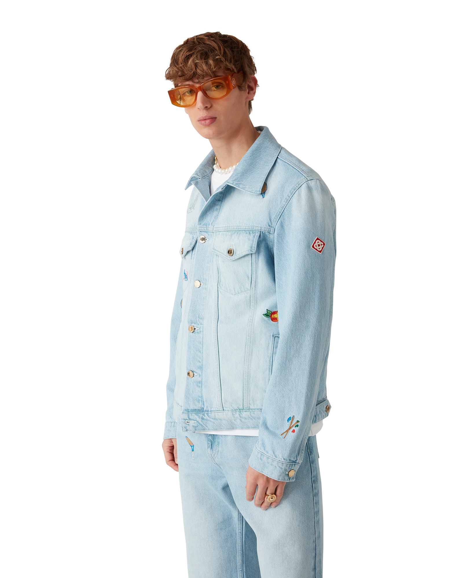 Embroidered Motif Denim Jacket