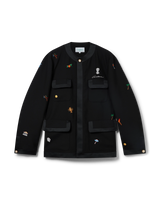 Embroidered Motif Wool Tailored Jacket