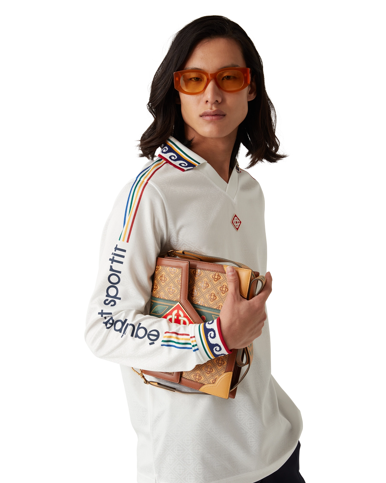 Jacquard Monogram Football Long Sleeve Shirt