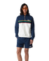 Colourblock Quarter Zip Hooded Sweatshirt