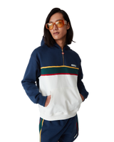 Colourblock Quarter Zip Hooded Sweatshirt