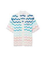 Gradient Wave Crochet Shirt