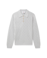 Crystal Monogram Knit Polo Shirt