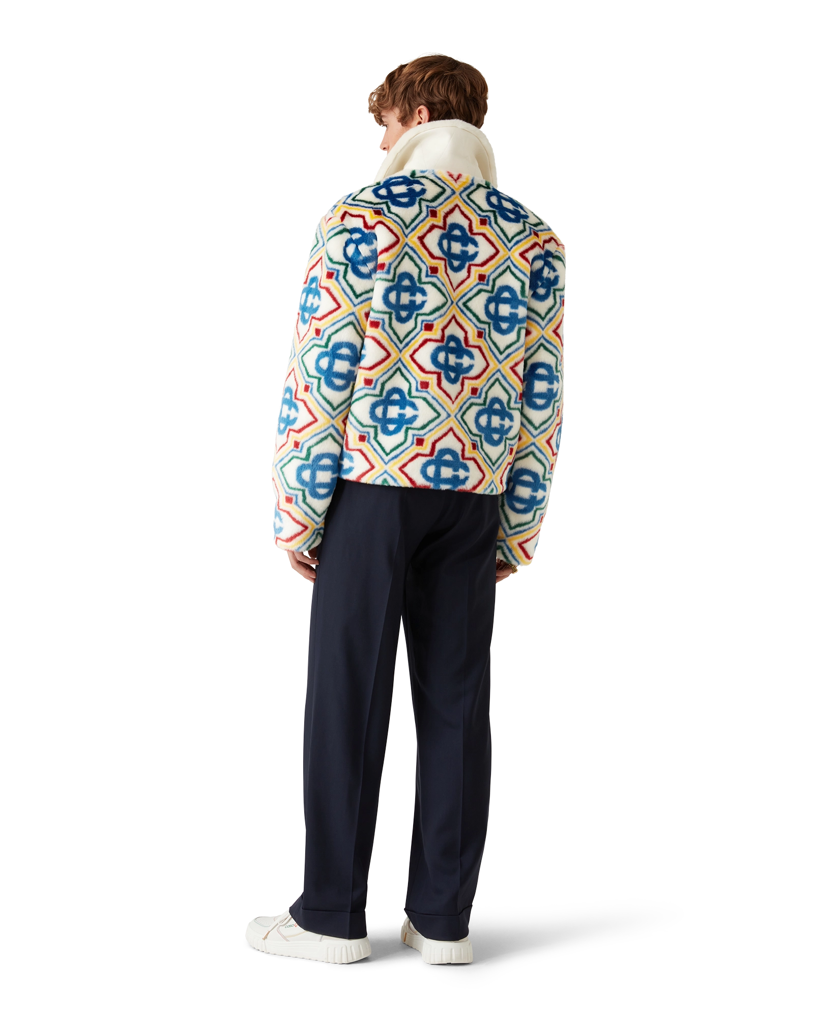 Jacquard Faux Fur Jacket