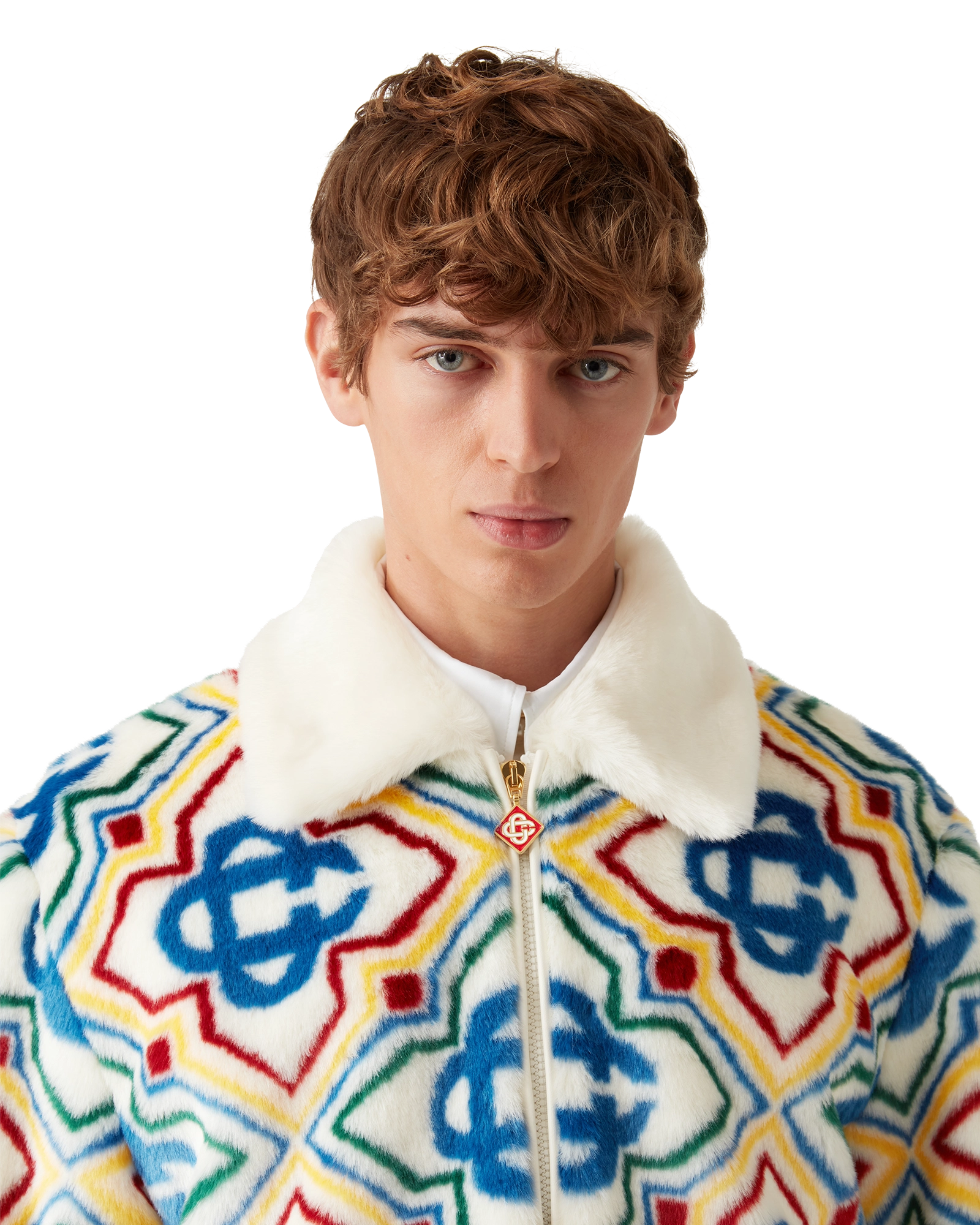 Jacquard Faux Fur Jacket