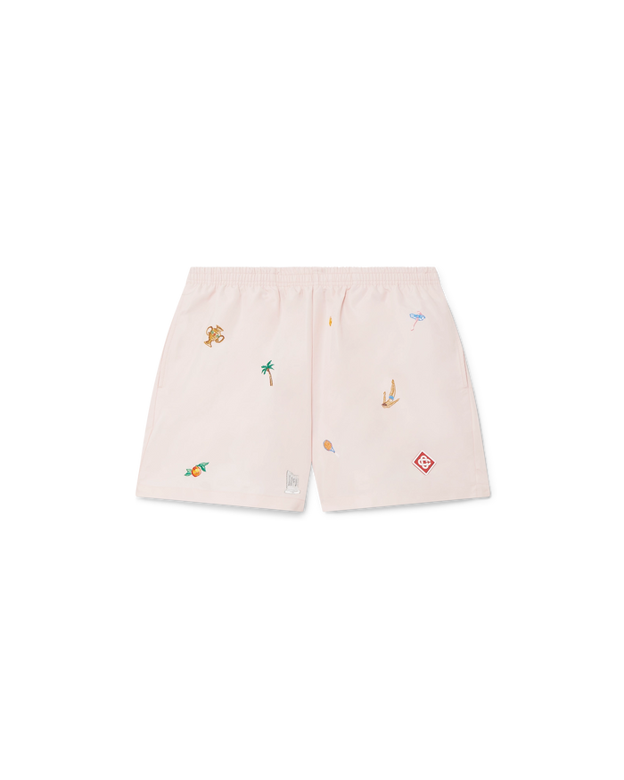 Embroidered Motif Swim Shorts