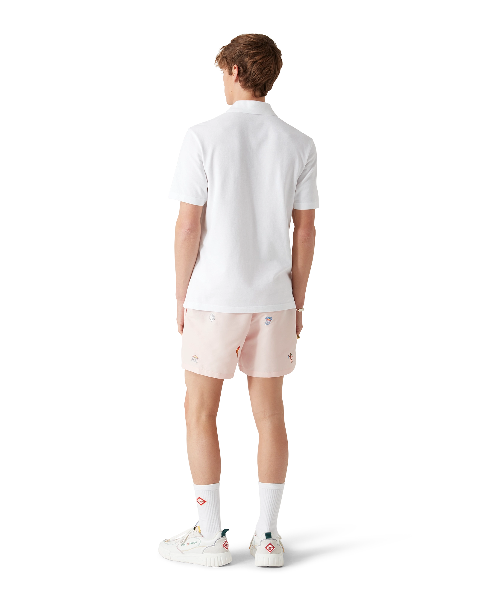 Embroidered Motif Swim Shorts
