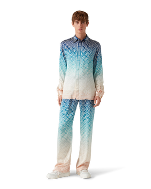 Jacquard Gradient Silk Trousers