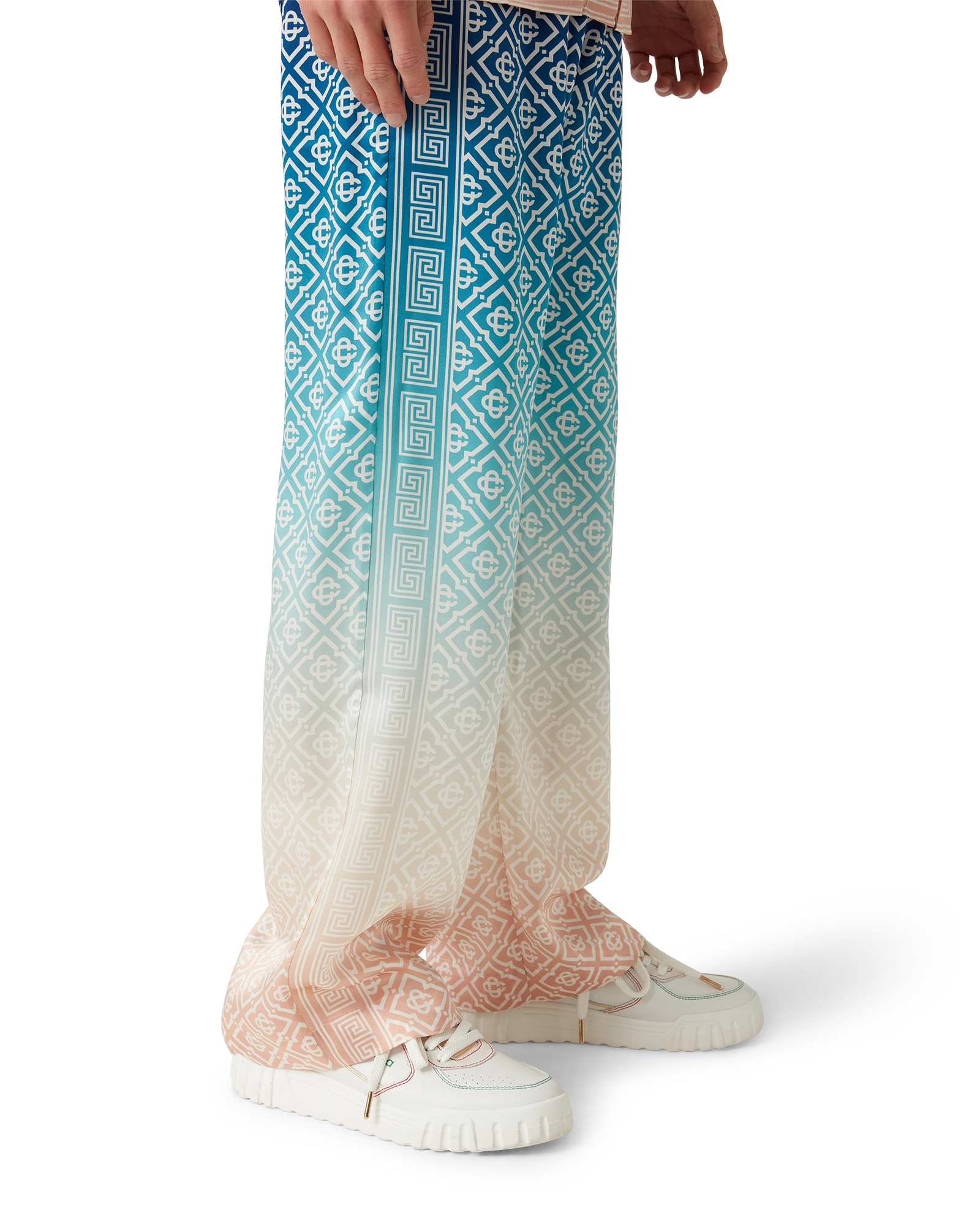 Jacquard Gradient Silk Trousers