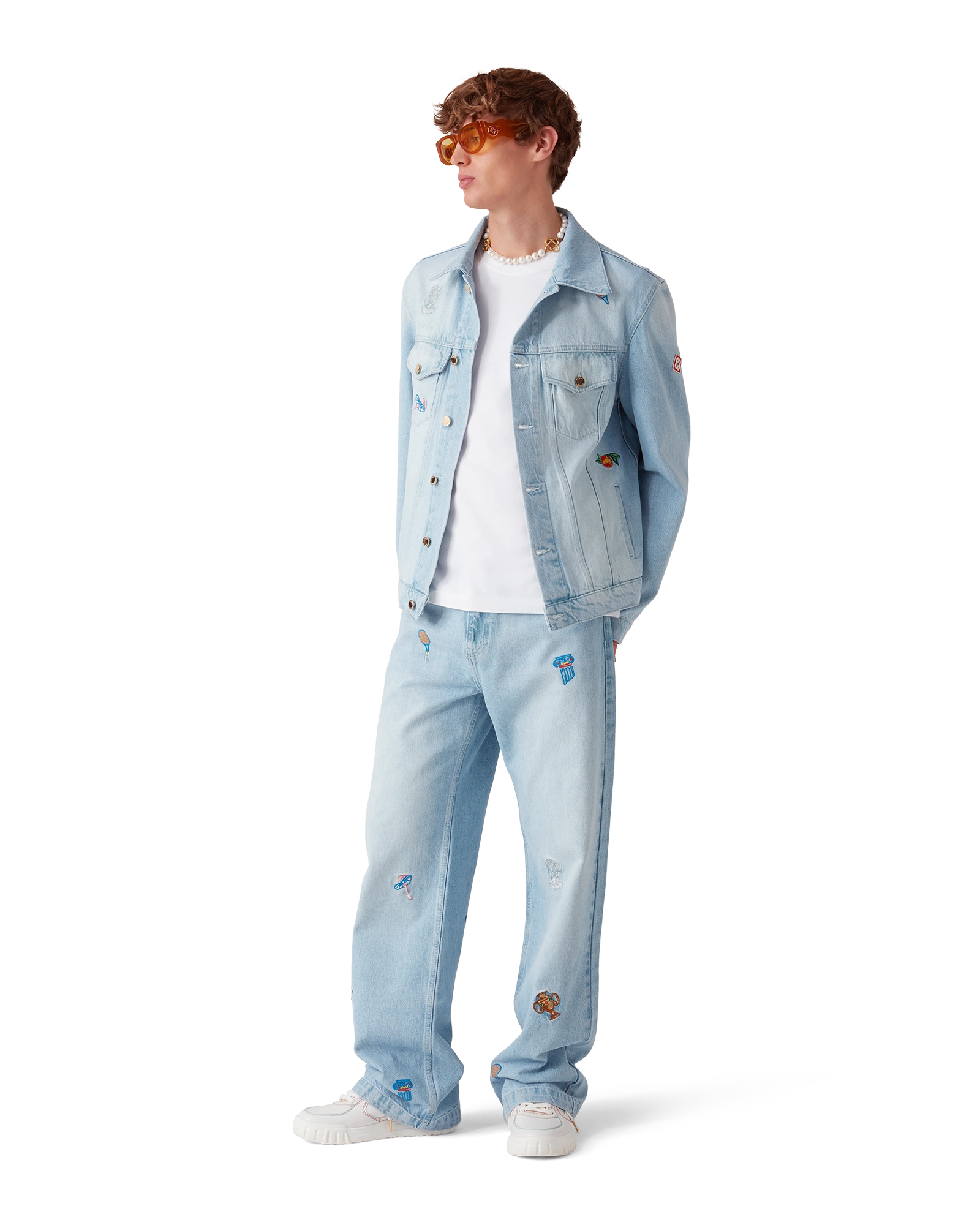 Embroidered Motif Jeans