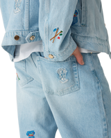 Embroidered Motif Jeans