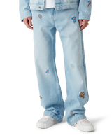 Embroidered Motif Jeans