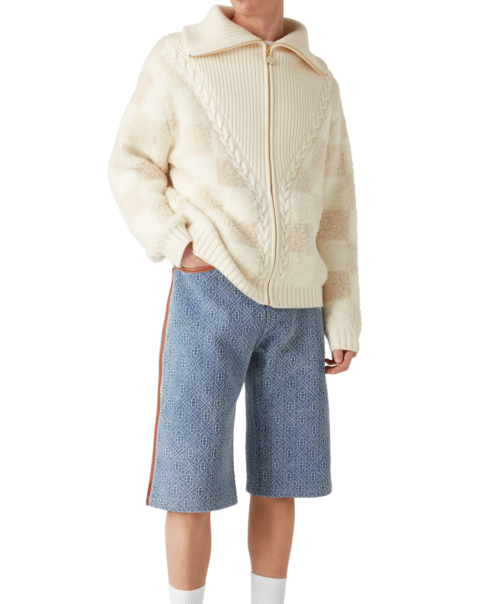 Monogram Jean Shorts