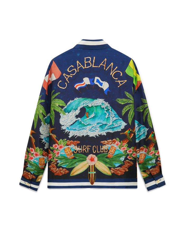 Casablanca Surf Club Long Sleeve Silk Shirt Casablanca Surf Club Long Sleeve Silk Shirt