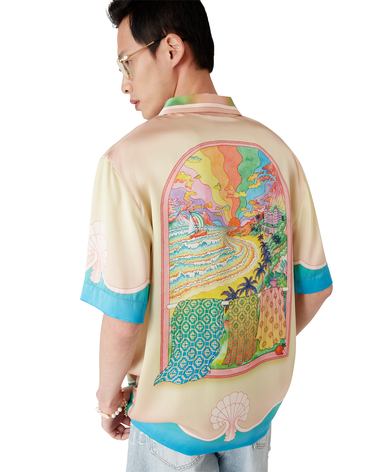 Lucid Dreams Short Sleeve Silk Shirt