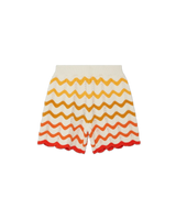 Orange Gradient Crochet Shorts