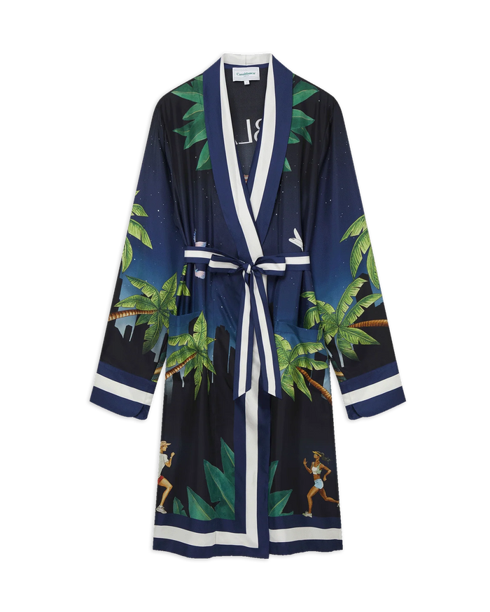 Casablanca Athletic Club Silk Robe