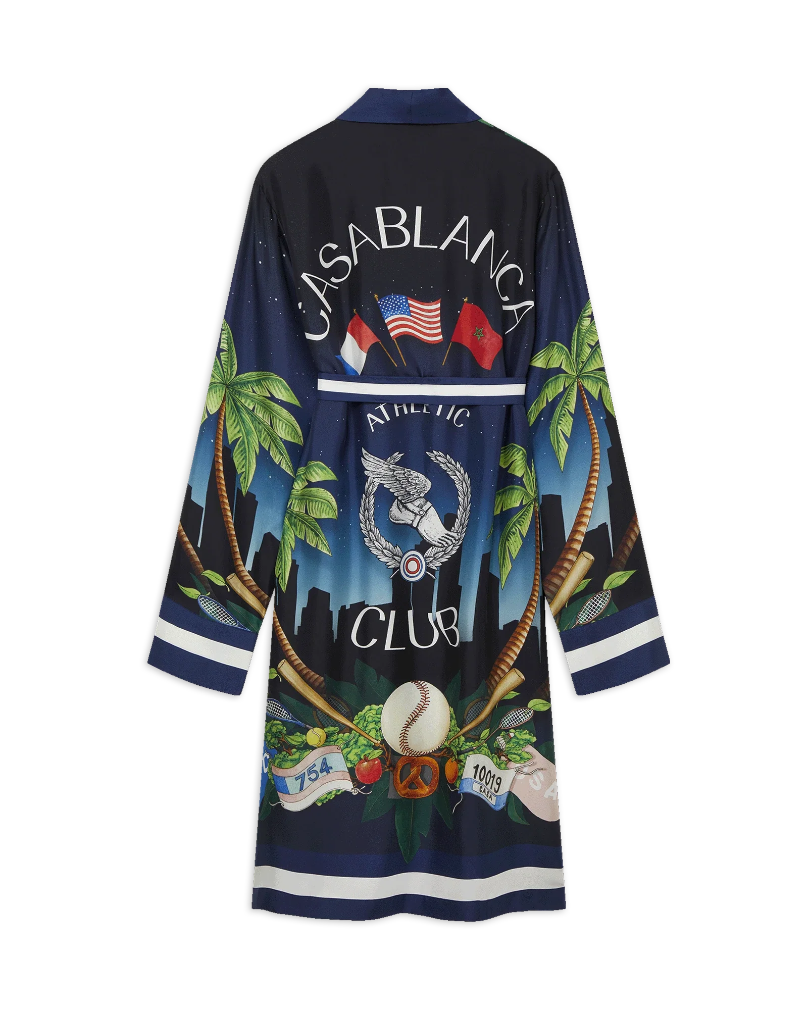 Casablanca Athletic Club Silk Robe