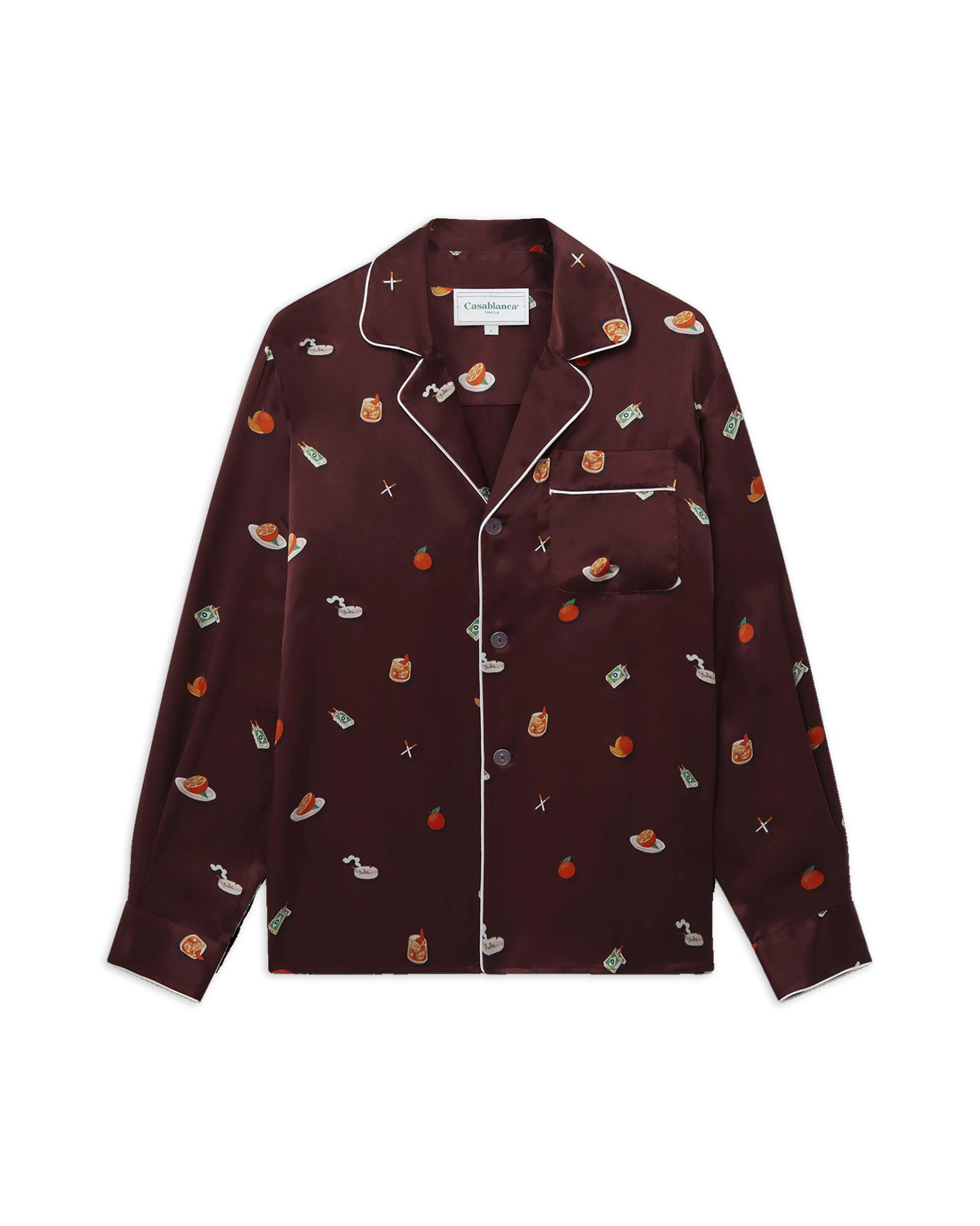 Vices Silk Satin Pyjama Shirt
