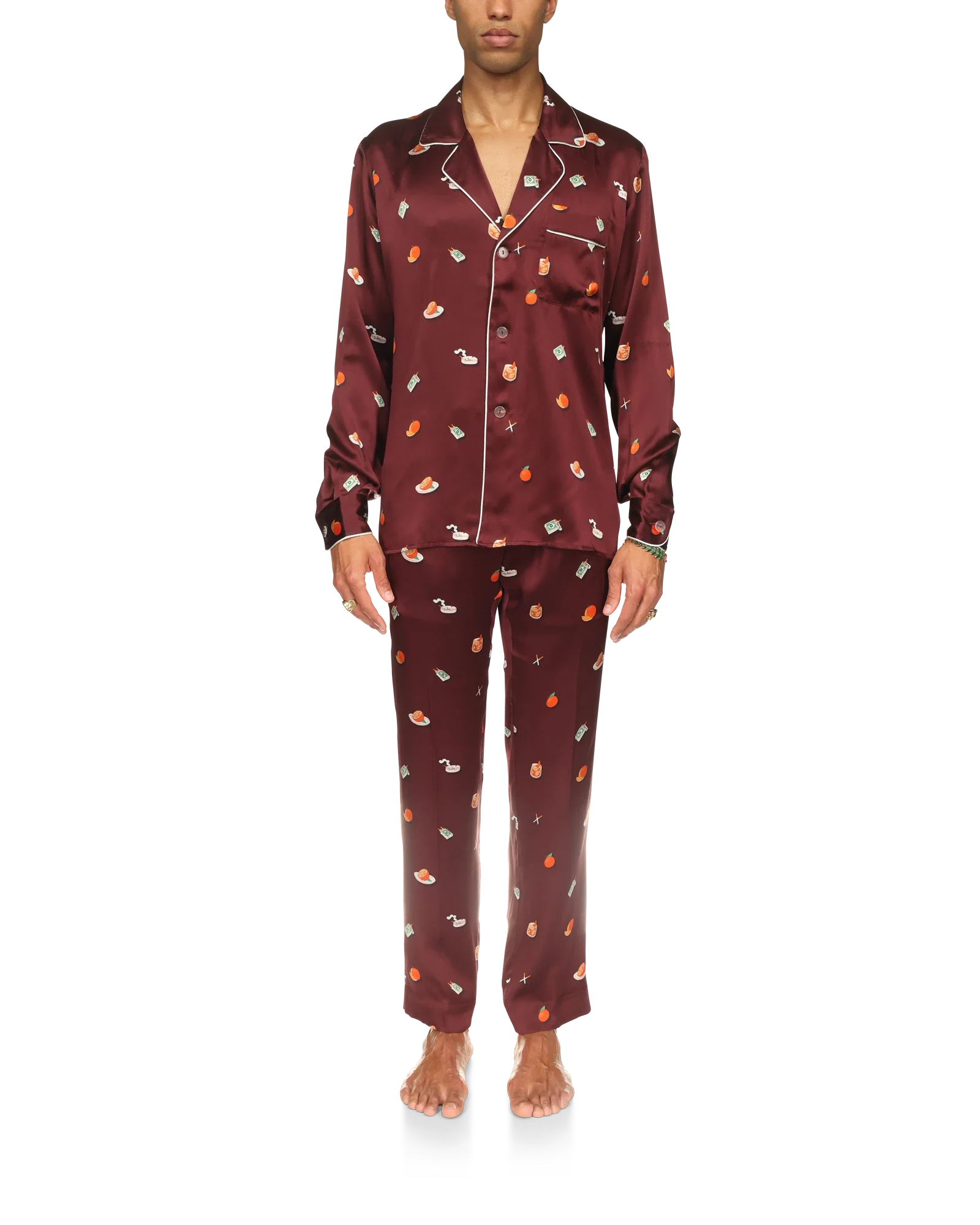 Vices Silk Satin Pyjama Shirt