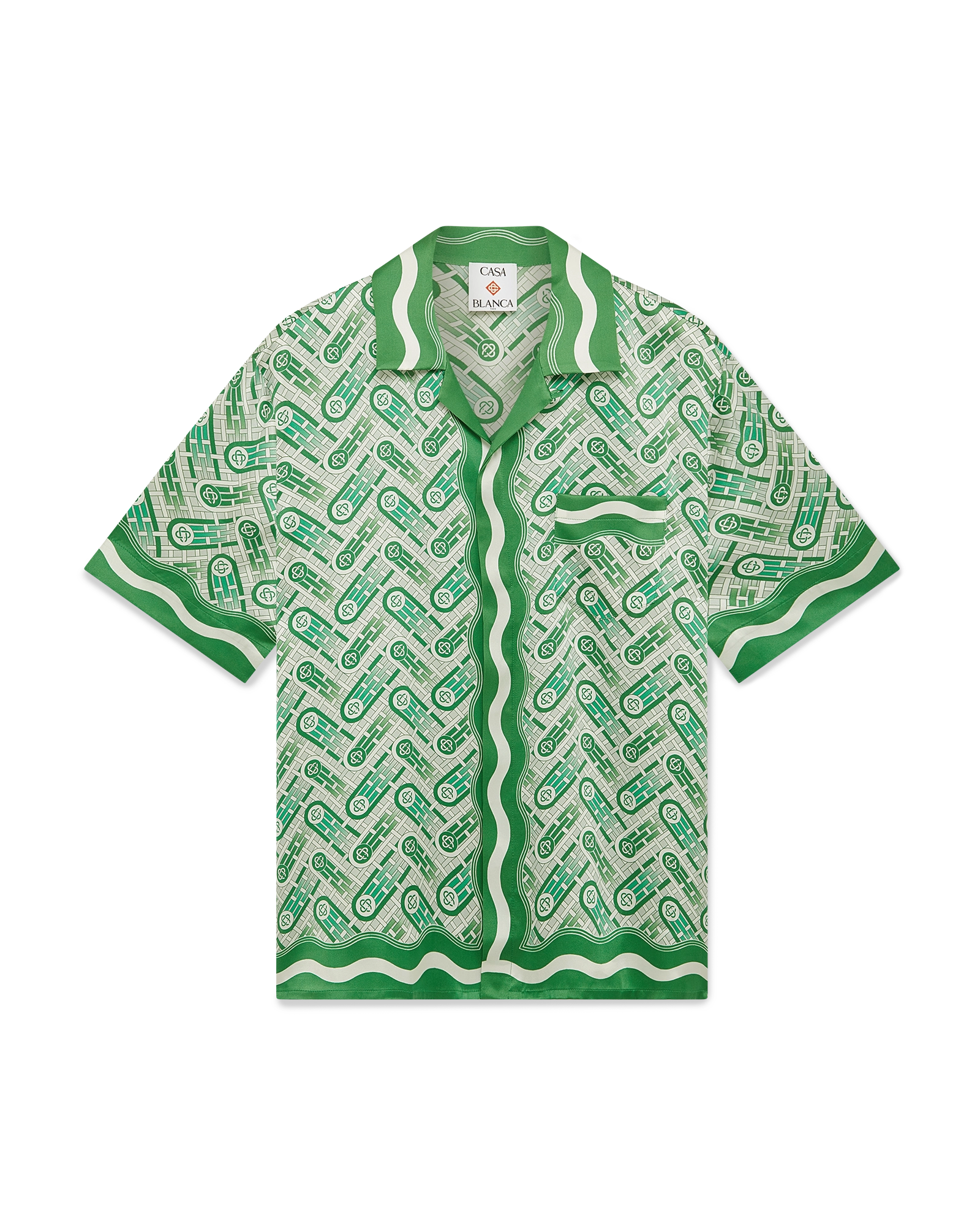 Ping Pong Short Sleeve Silk Shirt