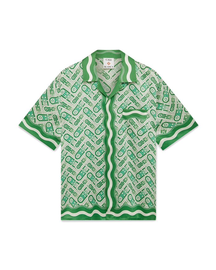 Ping Pong Short Sleeve Silk Shirt